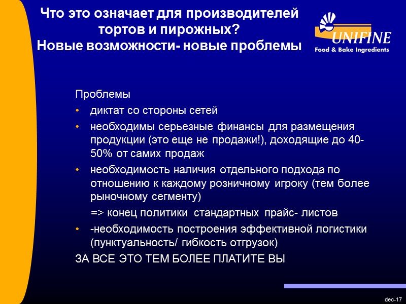 dec-17 Что это означает для производителей тортов и пирожных? Новые возможности- новые проблемы 